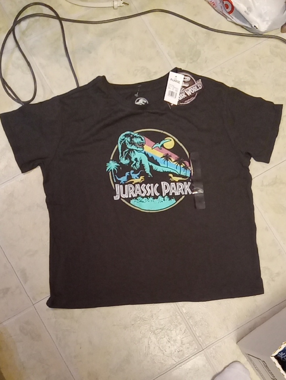 🦕 Jurassic Park  XL cropped T Shirt NWT